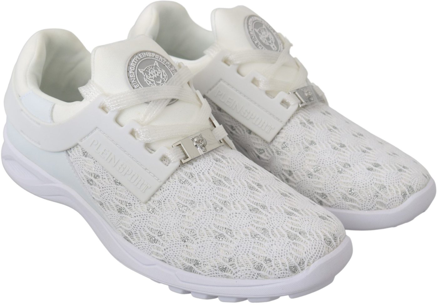 Philipp Plein White Polyester Casual Sneakers Shoes
