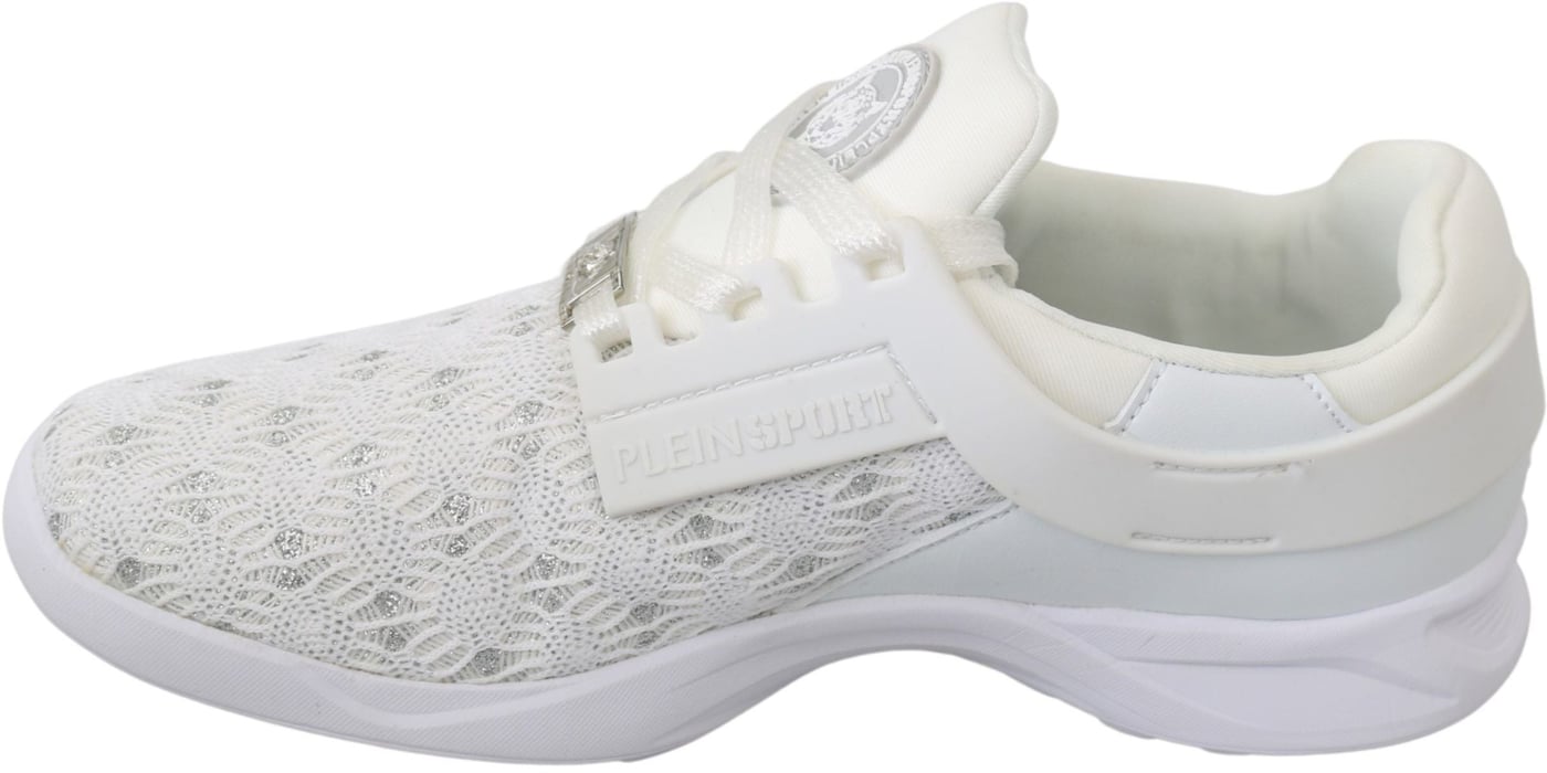 Philipp Plein White Polyester Casual Sneakers Shoes
