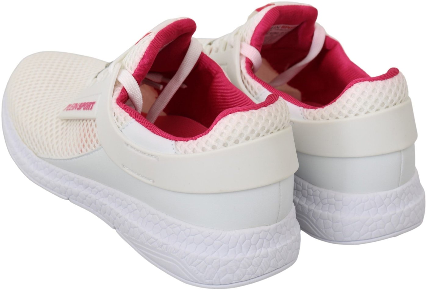 Philipp Plein White Pink Polyester Becky Sneakers Shoes