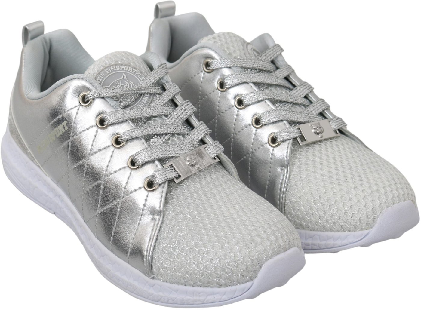 Philipp Plein Gisella Silver Polyester Sneakers Shoes