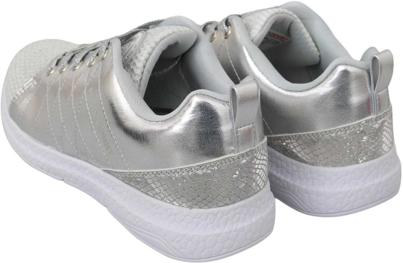 Philipp Plein Gisella Silver Polyester Sneakers Shoes
