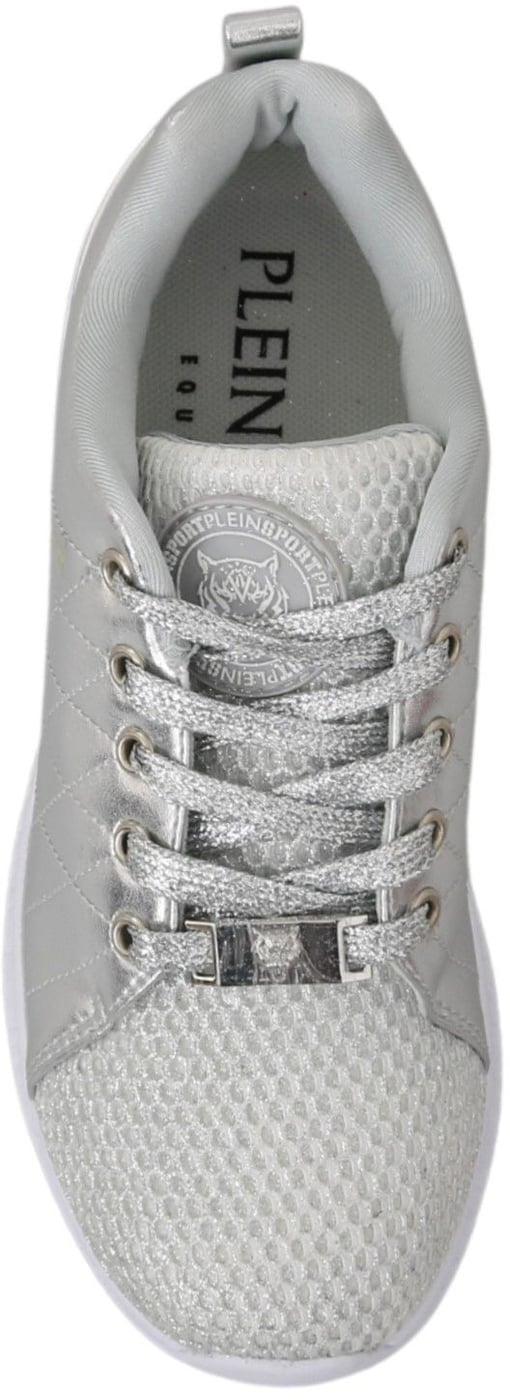 Philipp Plein Gisella Silver Polyester Sneakers Shoes
