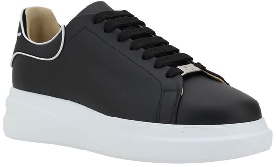 Philipp Plein Black Calf Leather Bos Taurus Low Top Sneakers