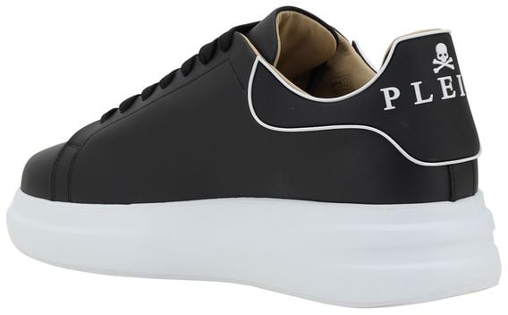 Philipp Plein Black Calf Leather Bos Taurus Low Top Sneakers