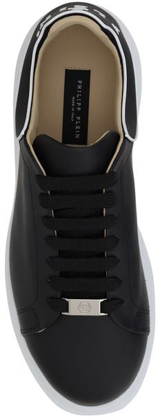 Philipp Plein Black Calf Leather Bos Taurus Low Top Sneakers