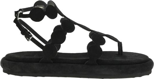 Pierre Hardy Black Calf Leather Bos Taurus Platform Sandals