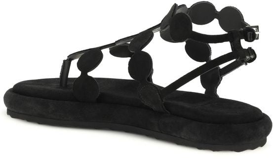 Pierre Hardy Black Calf Leather Bos Taurus Platform Sandals