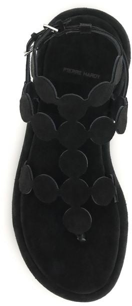 Pierre Hardy Black Calf Leather Bos Taurus Platform Sandals