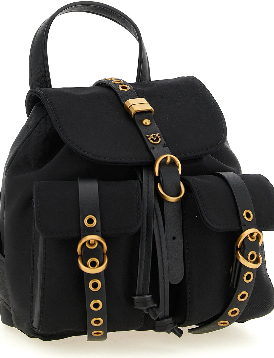 PINKO Black Polyamide Backpack