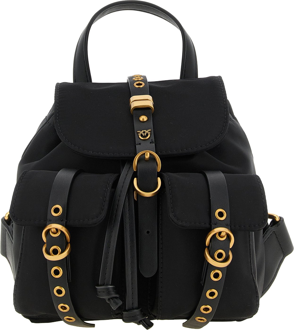 PINKO Black Polyamide Backpack