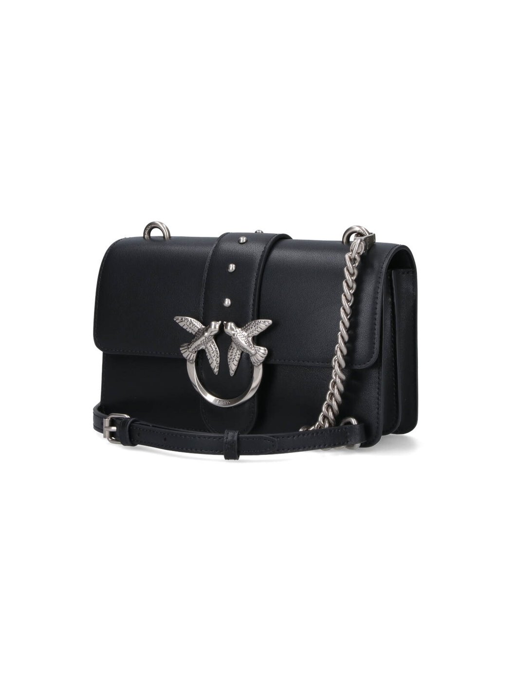 Love One Mini Black Leather Shoulder Bag
