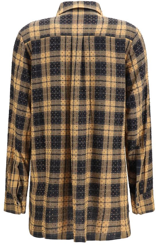 Ivory Plaid Perforated Coat