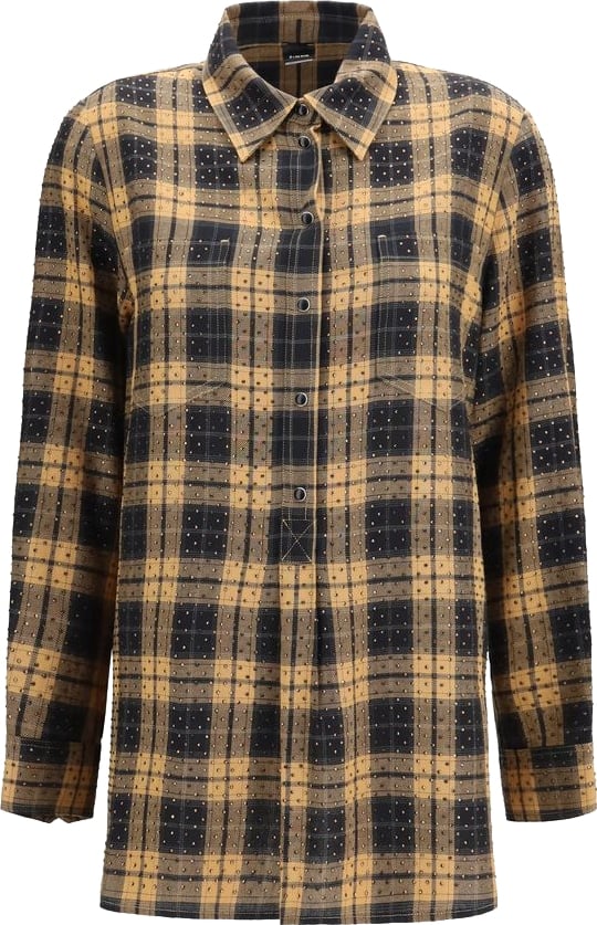 Ivory Plaid Perforated Coat