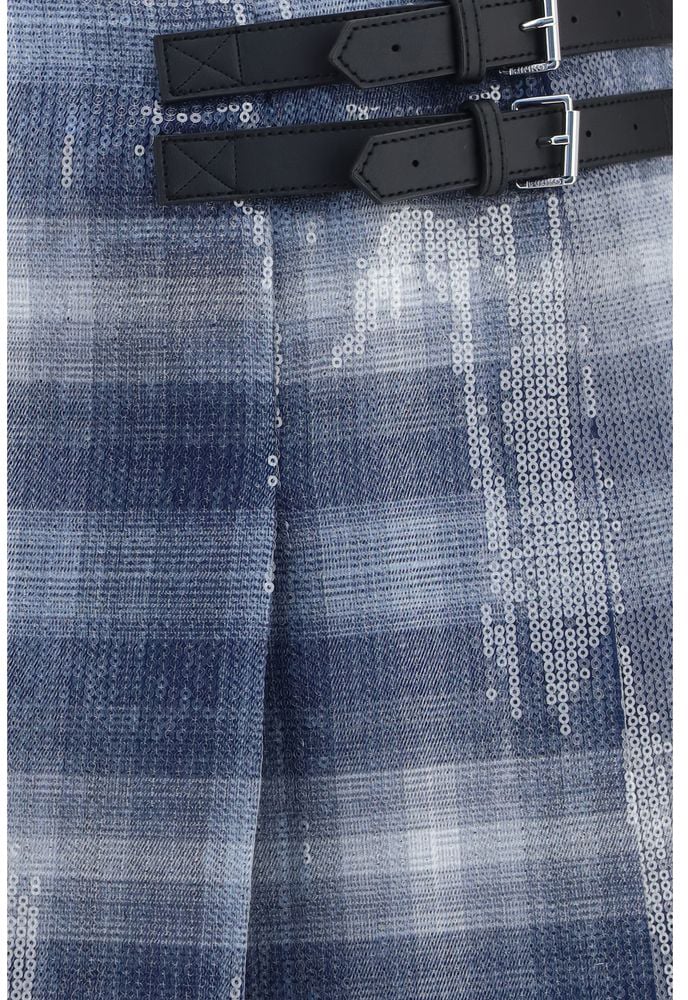 Gongora Pleated Sequined Mini Skirt