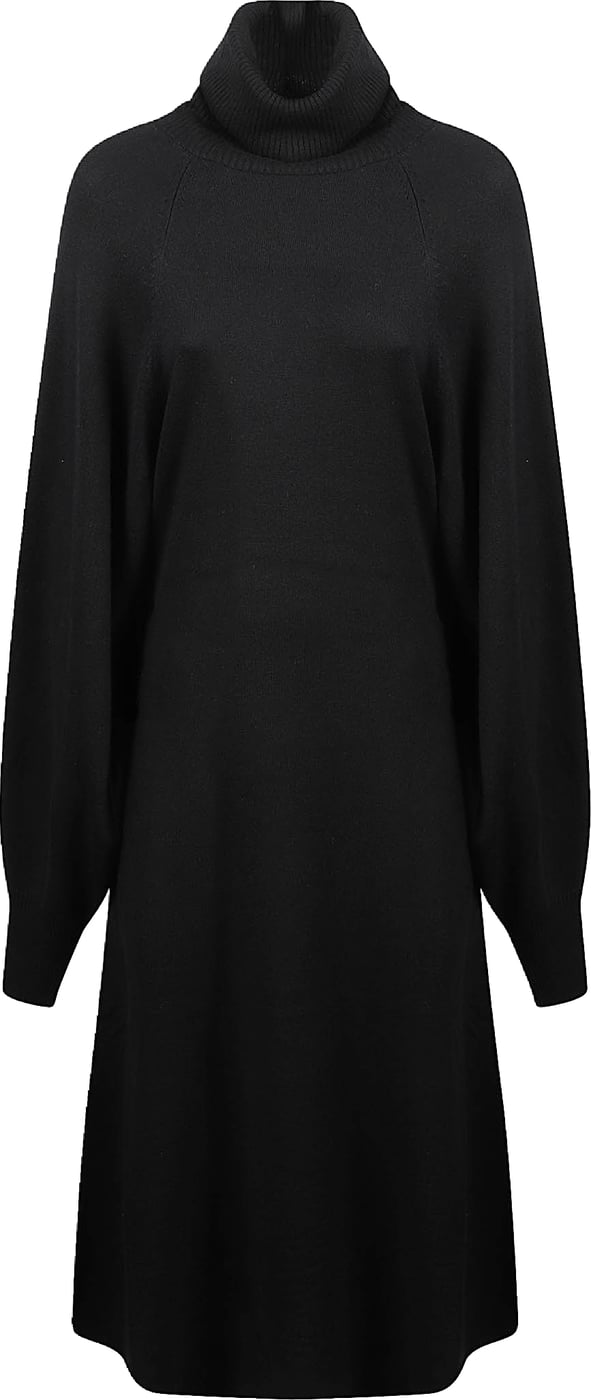 Nantes Turtle Neck Midi Dress Black