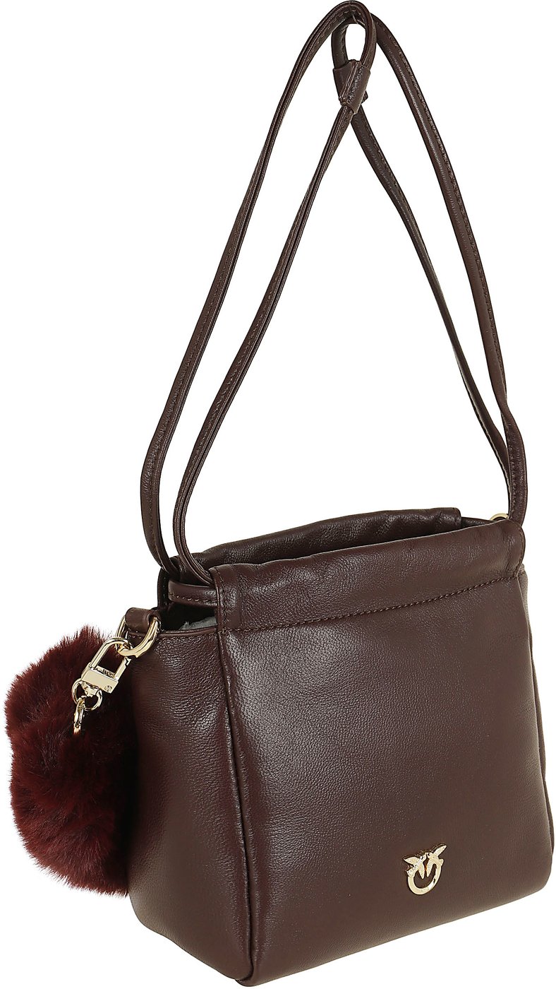 PINKO POUCH NAPPA IMITATION FUR