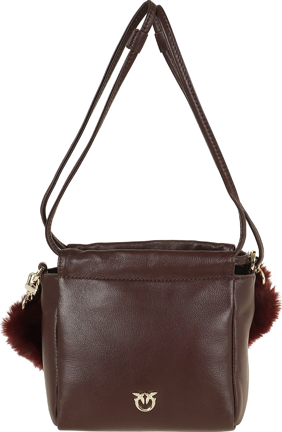 PINKO POUCH NAPPA IMITATION FUR