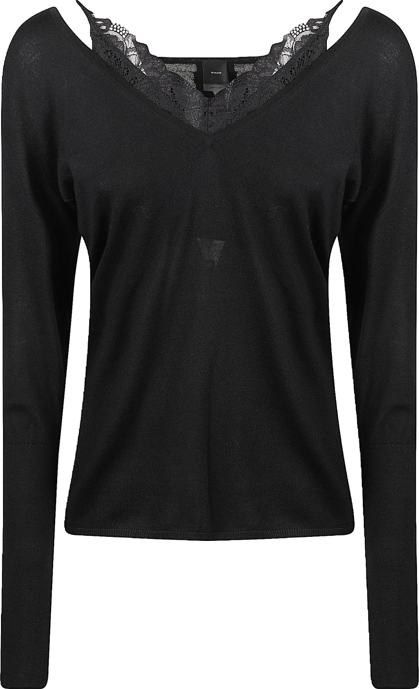 Soffio V Neck Sweater Black