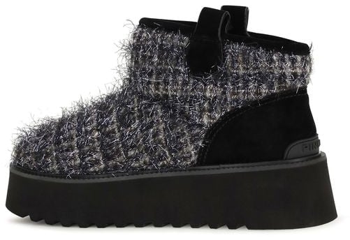 PINKO Black Fabric Ankle Boots