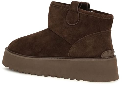 PINKO Brown Calf Leather Bos Taurus Flat Boots