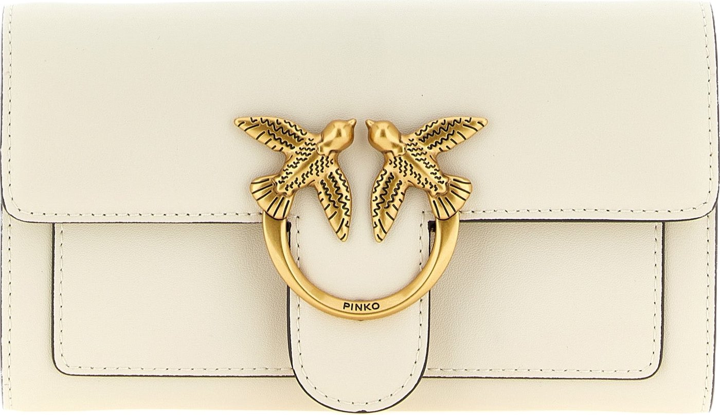 PINKO White Calfskin Cardholder