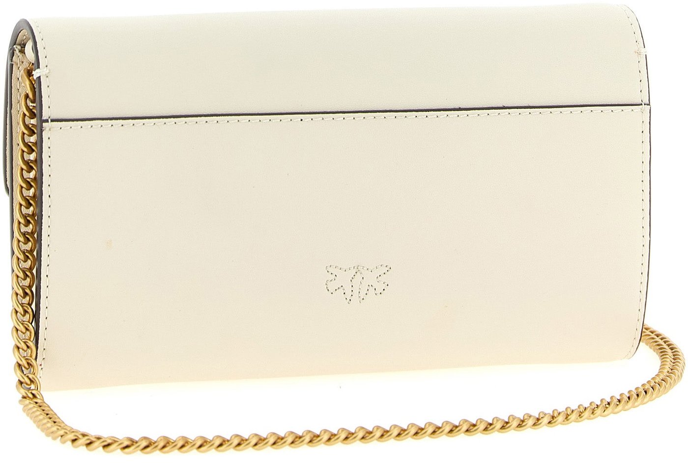 PINKO White Calfskin Cardholder