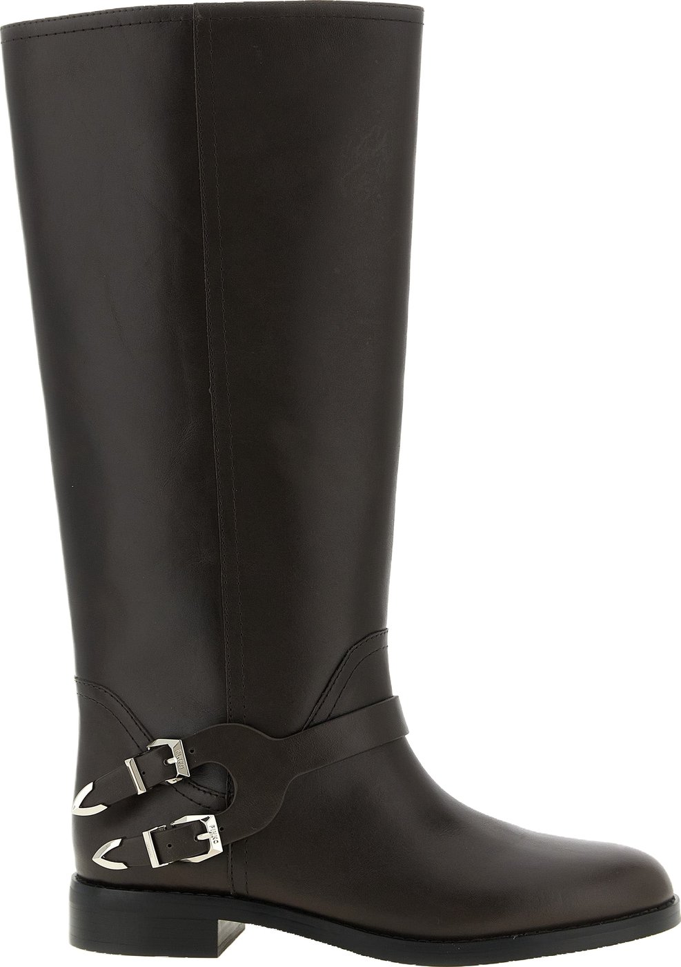 PINKO Black Cowhide Over The Knee