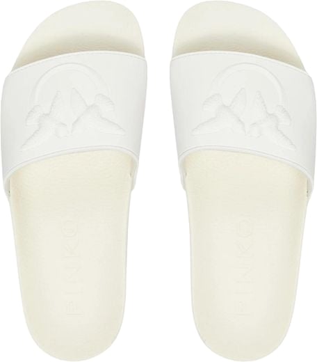 PINKO White Pvc Slippers
