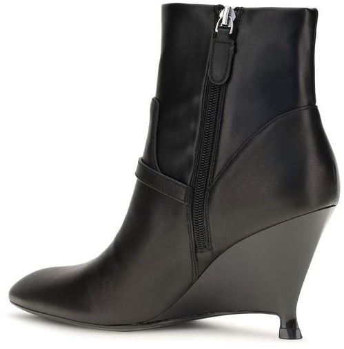 PINKO Black Calf Leather Bos Taurus Ankle Boots