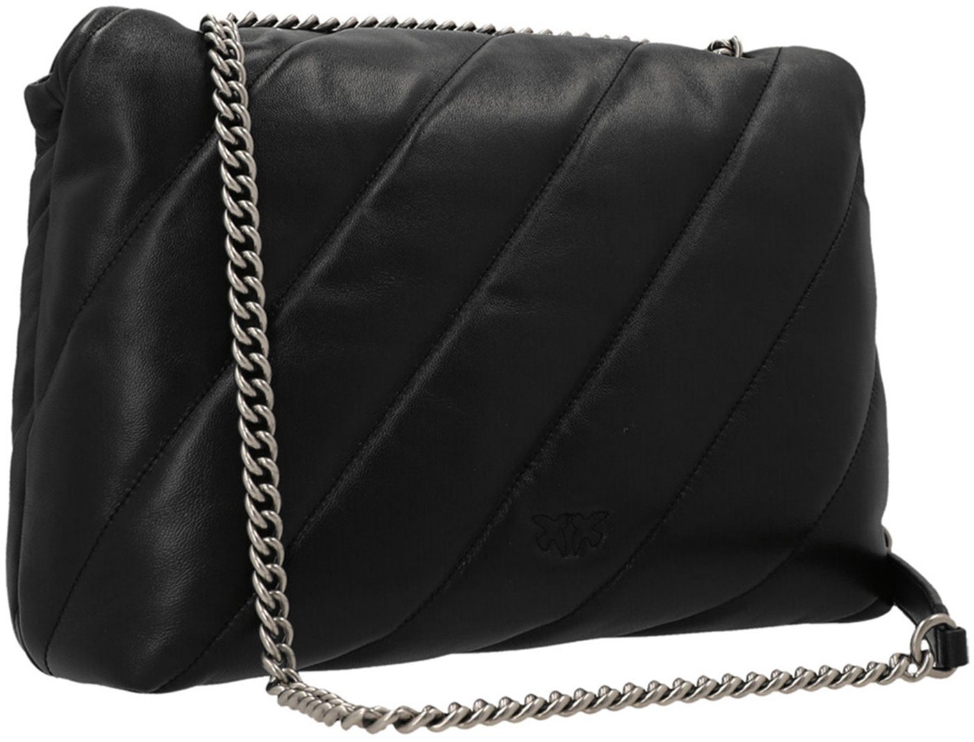PINKO Black Lamb Leather Crossbody Bag
