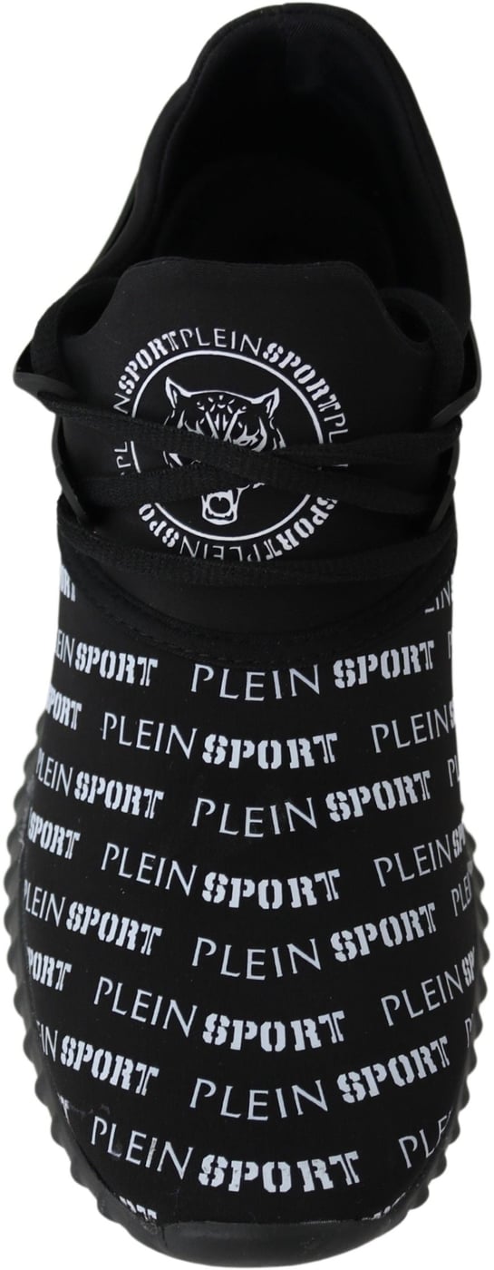 Plein Sport Black Polyester Runner Henry Sneakers Shoes