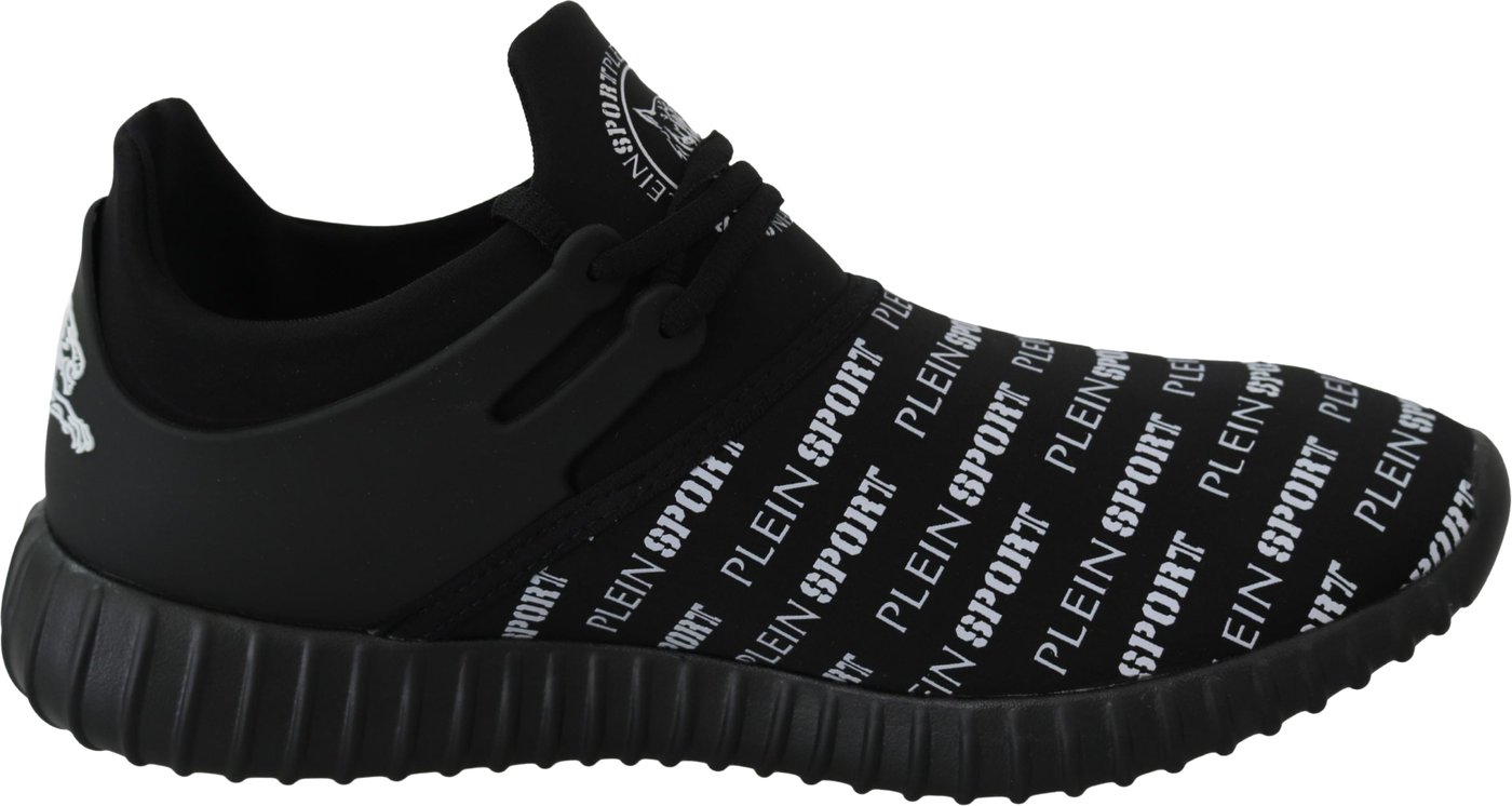 Plein Sport Black Polyester Runner Henry Sneakers Shoes