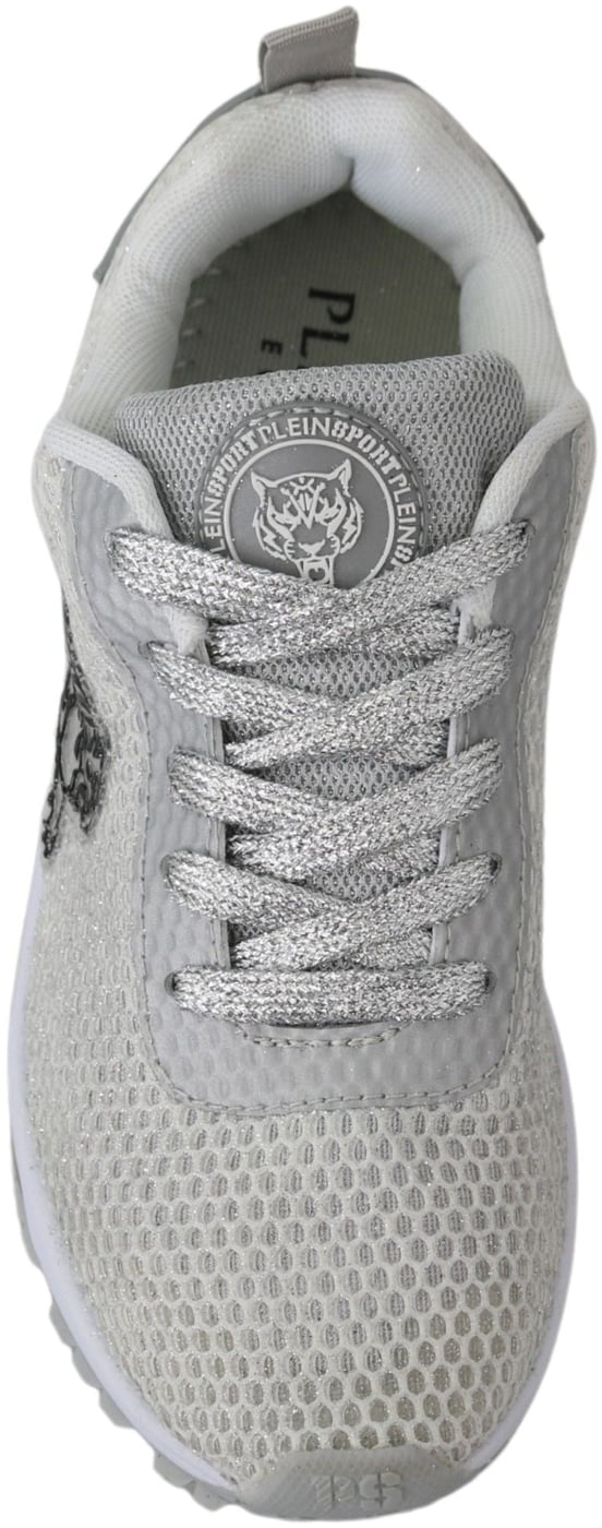 Plein Sport Silver Polyester Gretel Sneakers Shoes