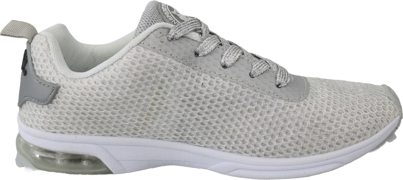 Plein Sport Silver Polyester Gretel Sneakers Shoes