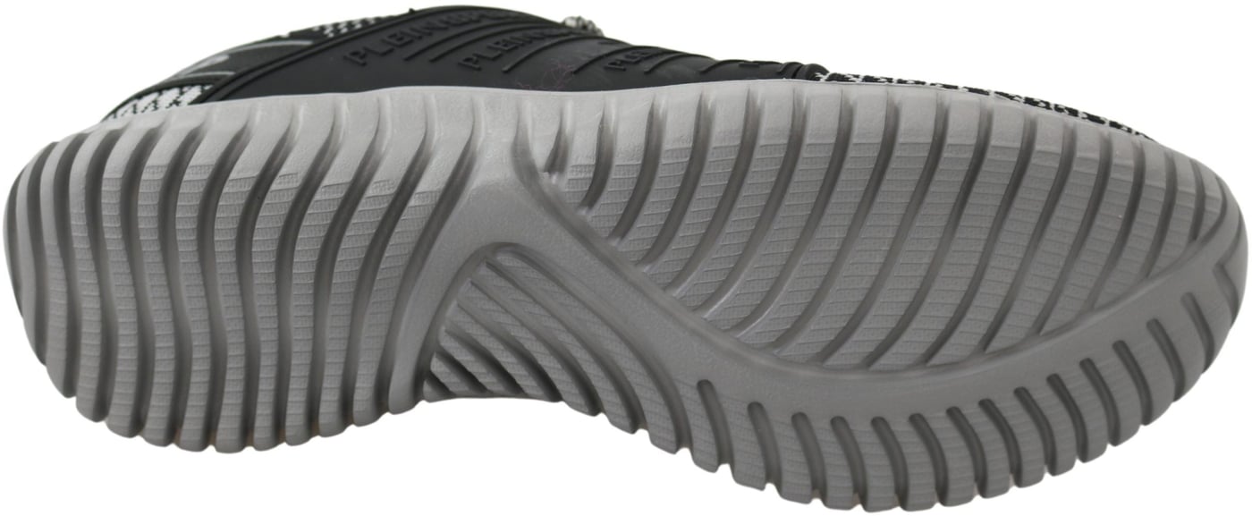 Plein Sport Black Polyester Runner Mason Sneakers Shoes