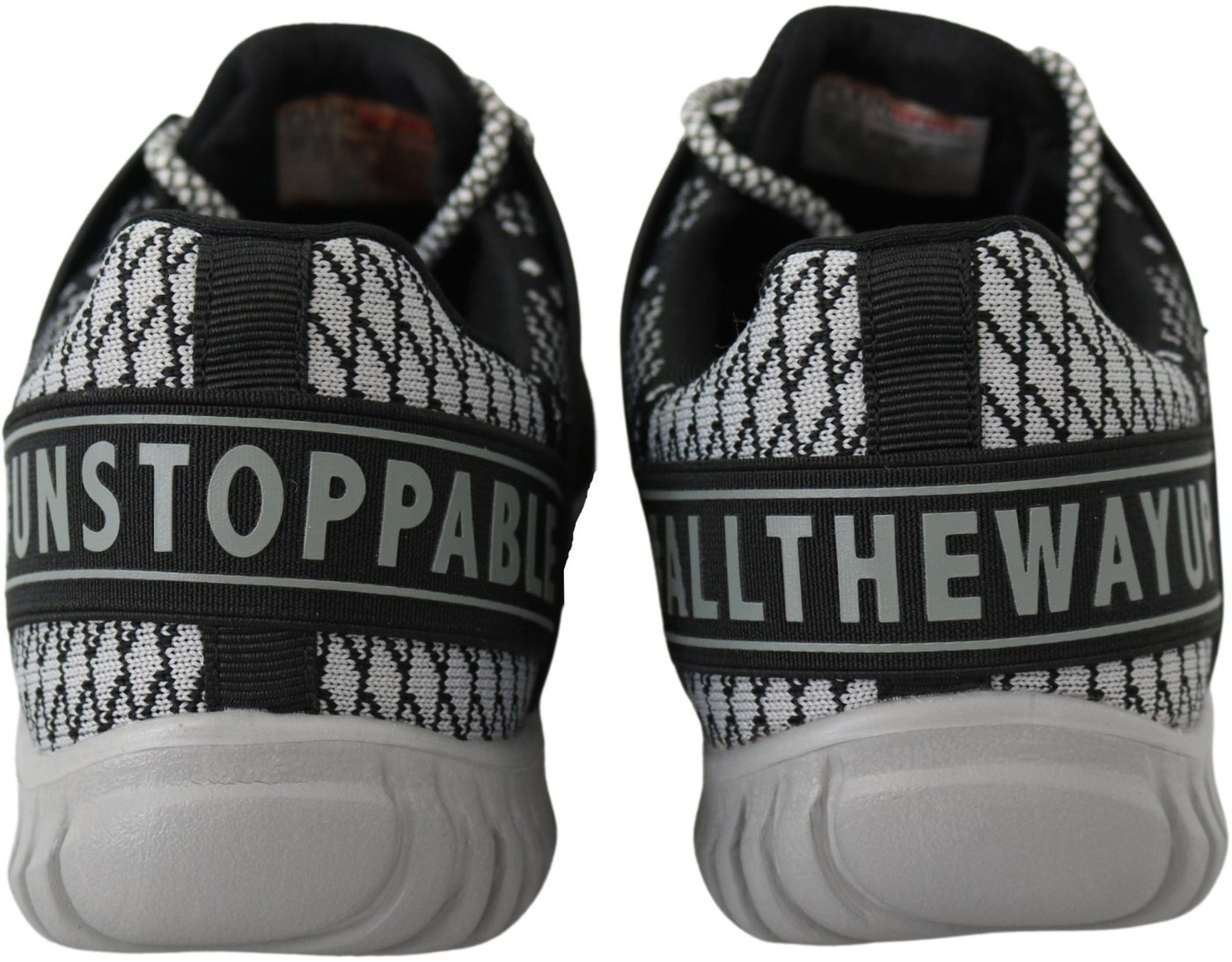 Plein Sport Black Polyester Runner Mason Sneakers Shoes