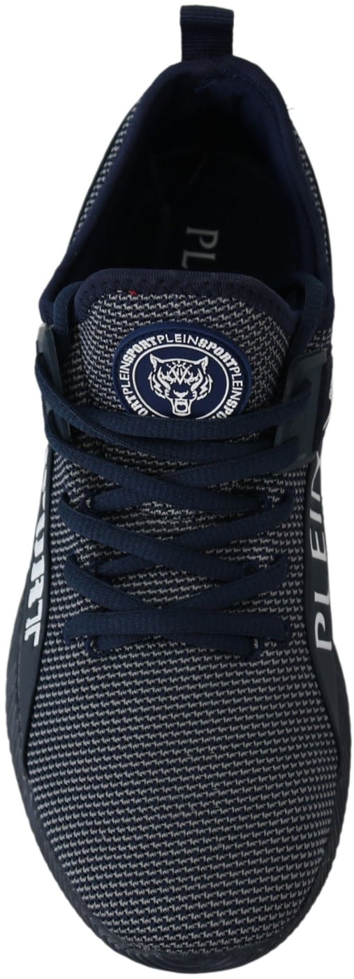 Plein Sport Blue Indaco Polyester Carter Sneakers Shoes