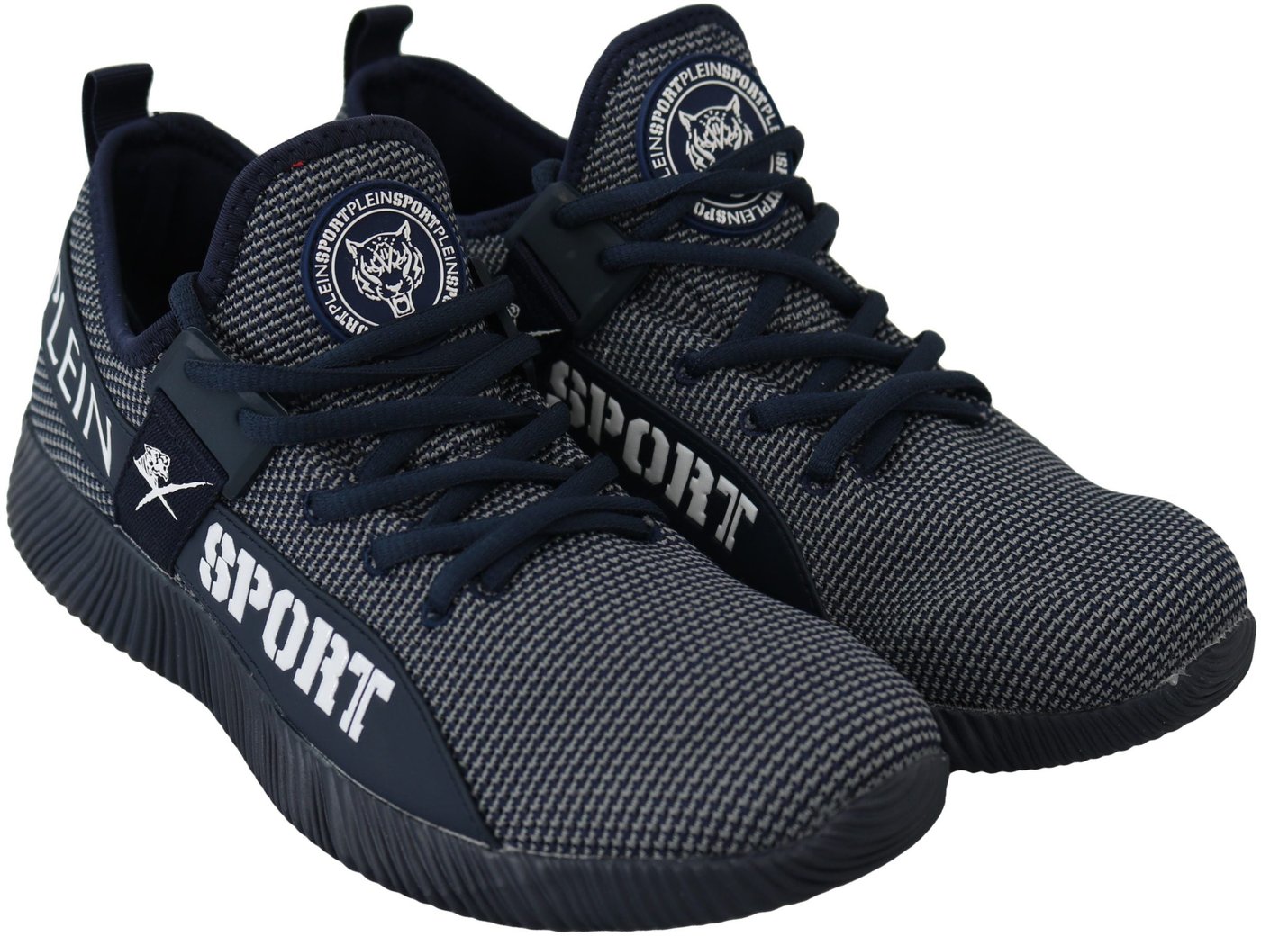 Plein Sport Blue Indaco Polyester Carter Sneakers Shoes