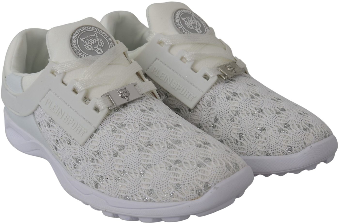 Plein Sport White Polyester Runner Beth Sneakers Shoes