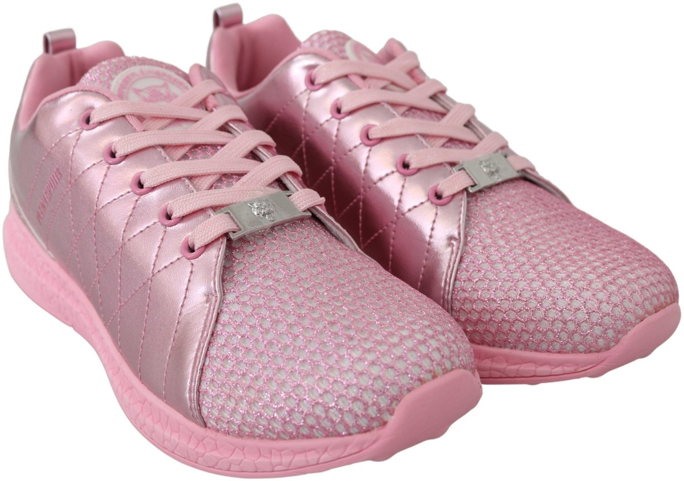 Plein Sport Pink Blush Polyester Runner Gisella Sneakers Shoes
