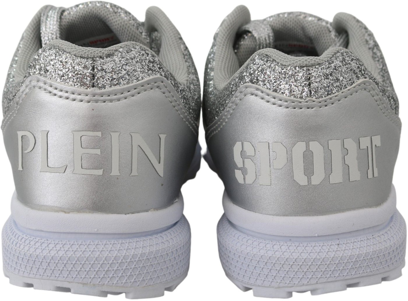 Plein Sport Silver Polyester Runner Jasmines Sneakers Shoes