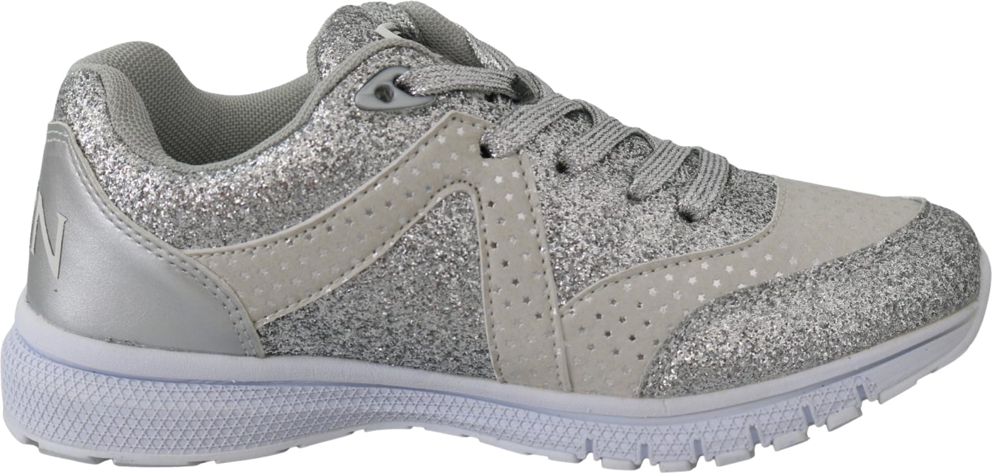 Plein Sport Silver Polyester Runner Jasmines Sneakers Shoes