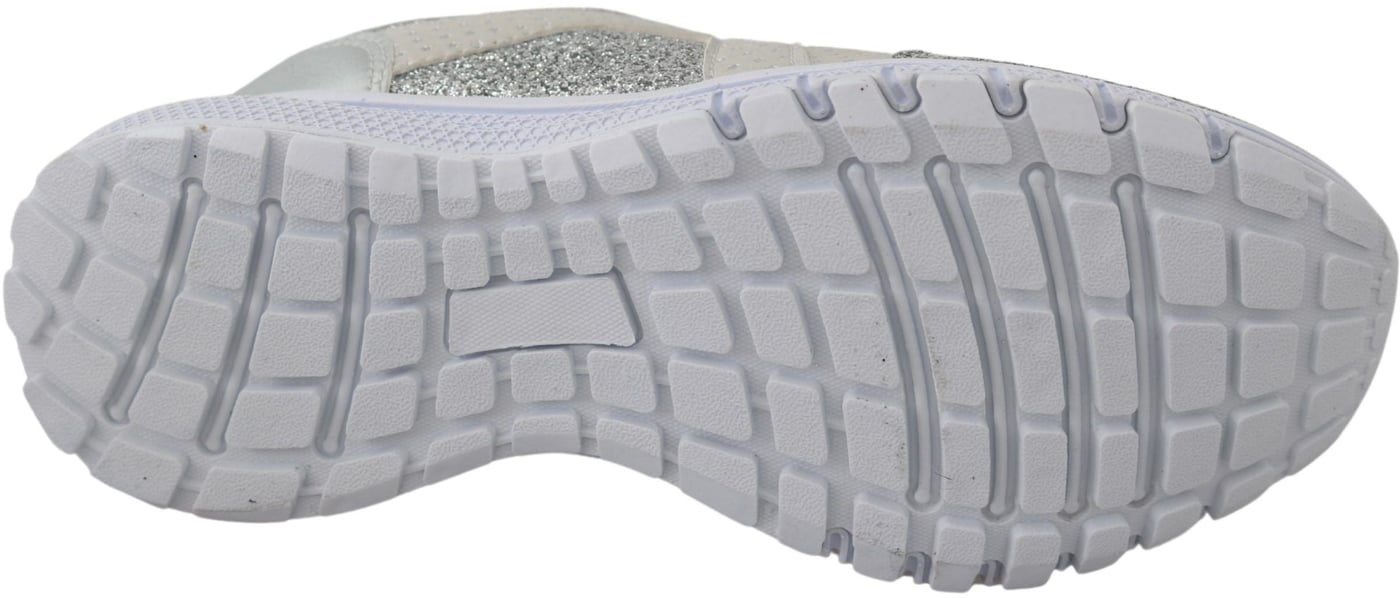 Plein Sport Silver Polyester Runner Jasmines Sneakers Shoes