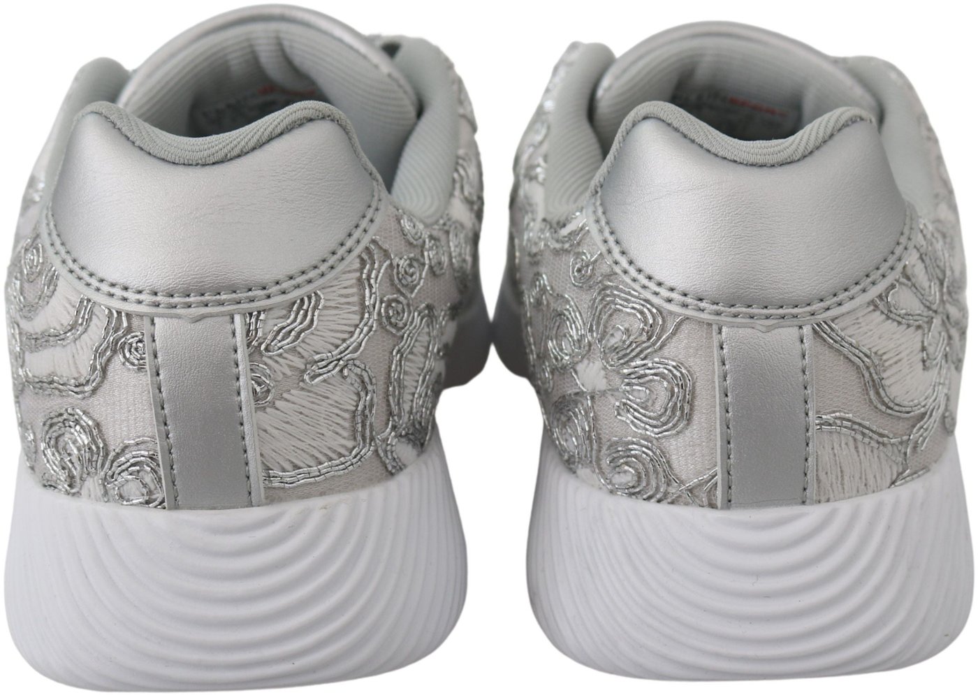 Plein Sport Silver Polyester Runner Joice Sneakers Shoes