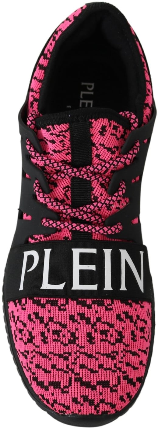 Plein Sport Pink Blush Polyester Runner Joice Sneakers Shoes