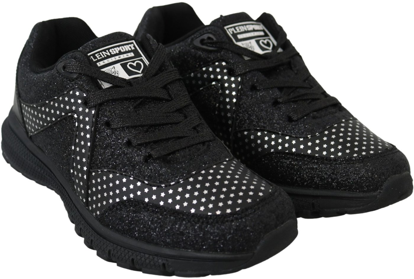 Plein Sport Black Polyester Runner Jasmines Sneakers Shoes