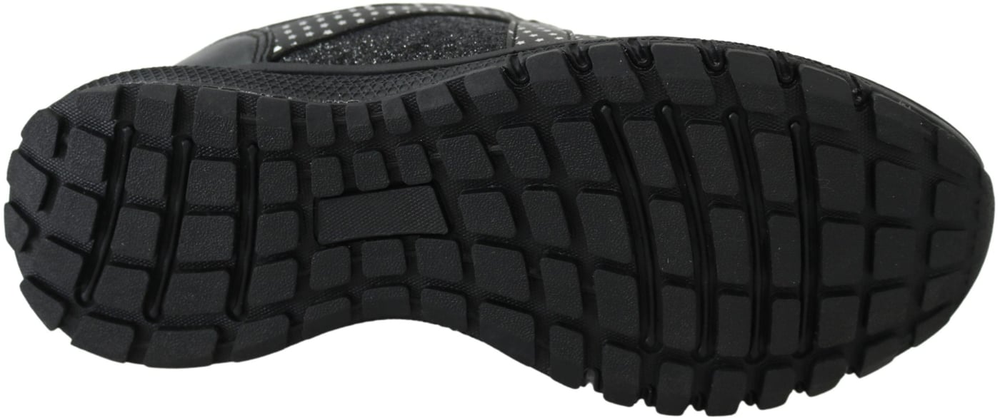 Plein Sport Black Polyester Runner Jasmines Sneakers Shoes