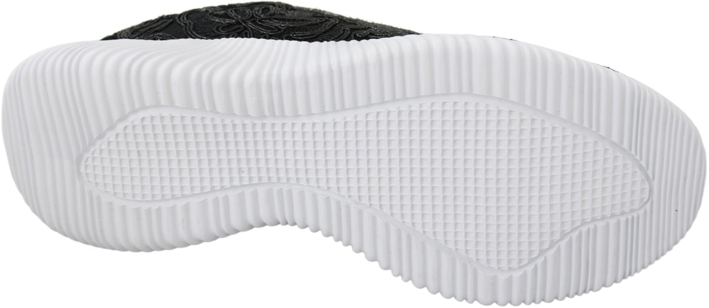 Plein Sport Black Polyester Runner Joice Sneakers Shoes