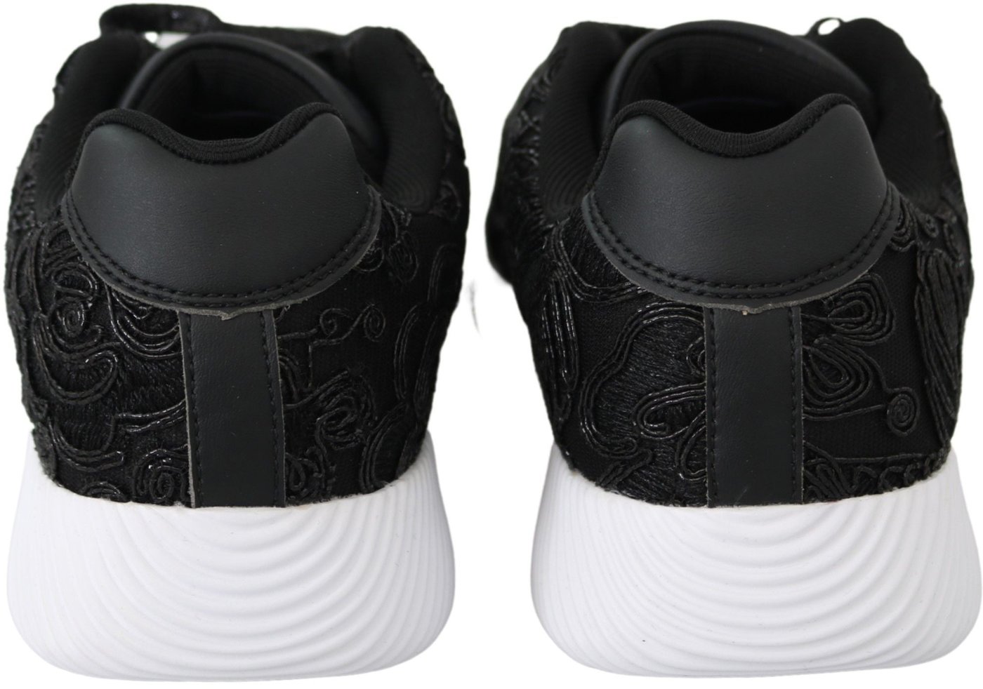 Plein Sport Black Polyester Runner Joice Sneakers Shoes