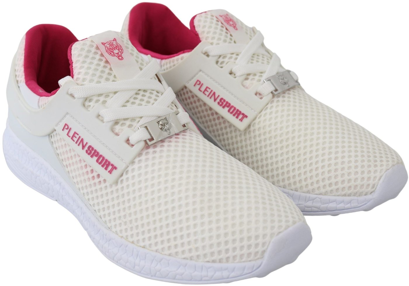 Plein Sport White Polyester Runner Becky Sneakers Shoes